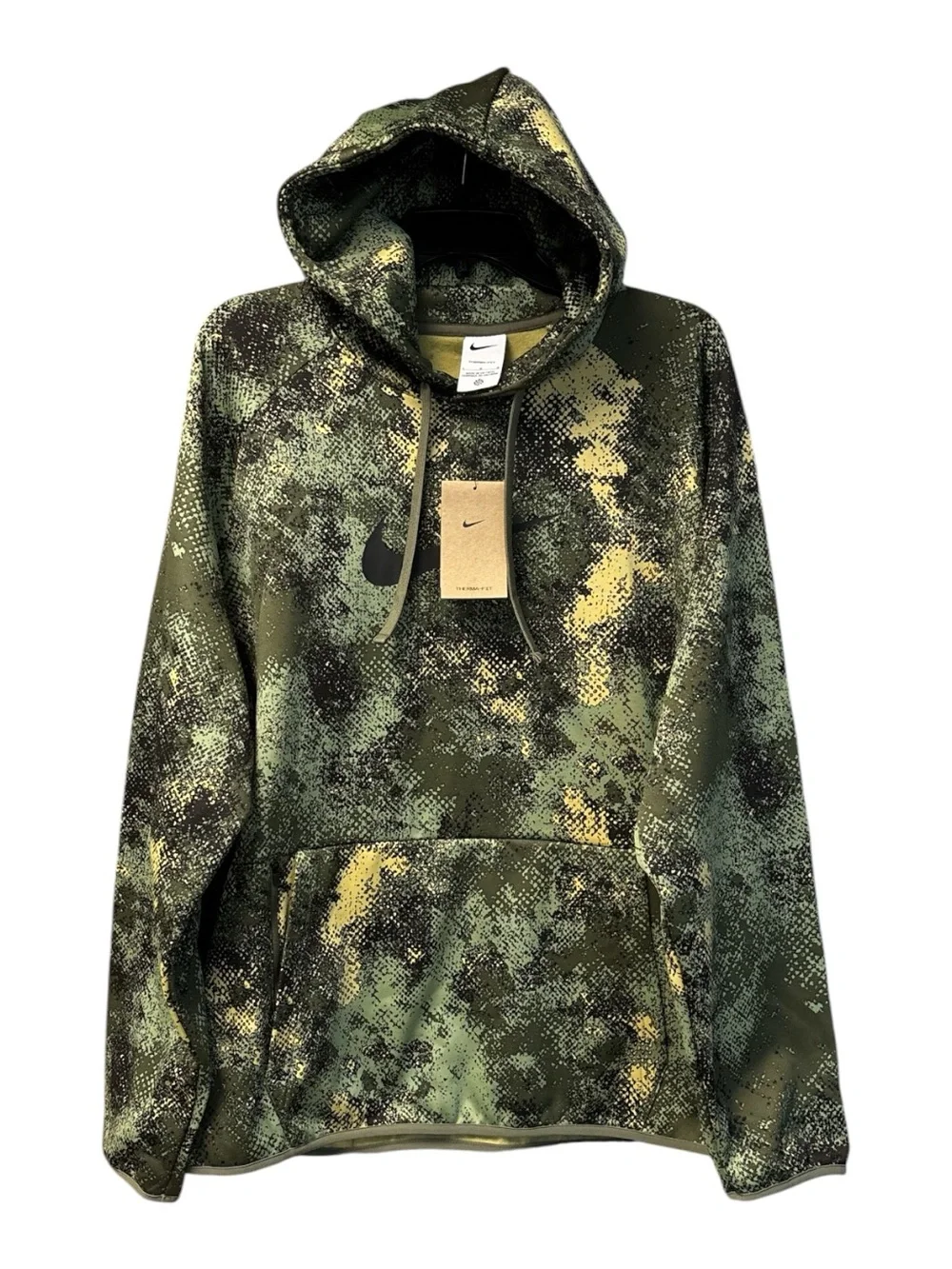 Nike Therma-FIT Men’s Camo Fleece Training Pullover Hoodie NWT Size Large
